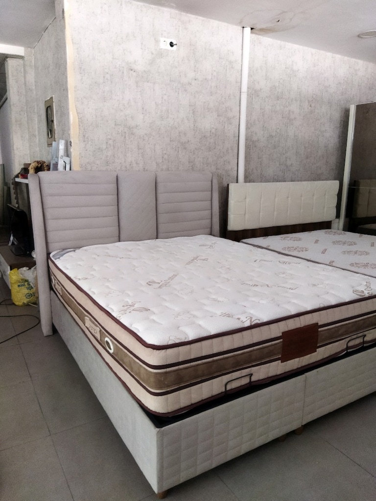 Bambi marka az kullanılmış 160/200 çift kişilik lüks baza başlık yatak - 3