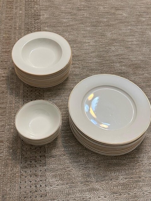 Korkmaz Marka Gold kenarlı tabak luna collection