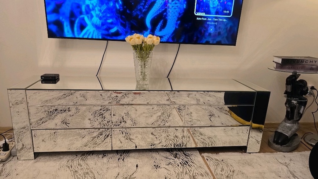 Aynalı özel tasarımlı luks tv ünitesi - 2
