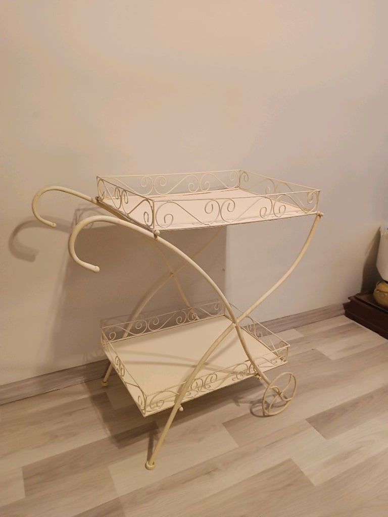 Vintage Servis Sehpası Sehpa Çiçeklik - 3