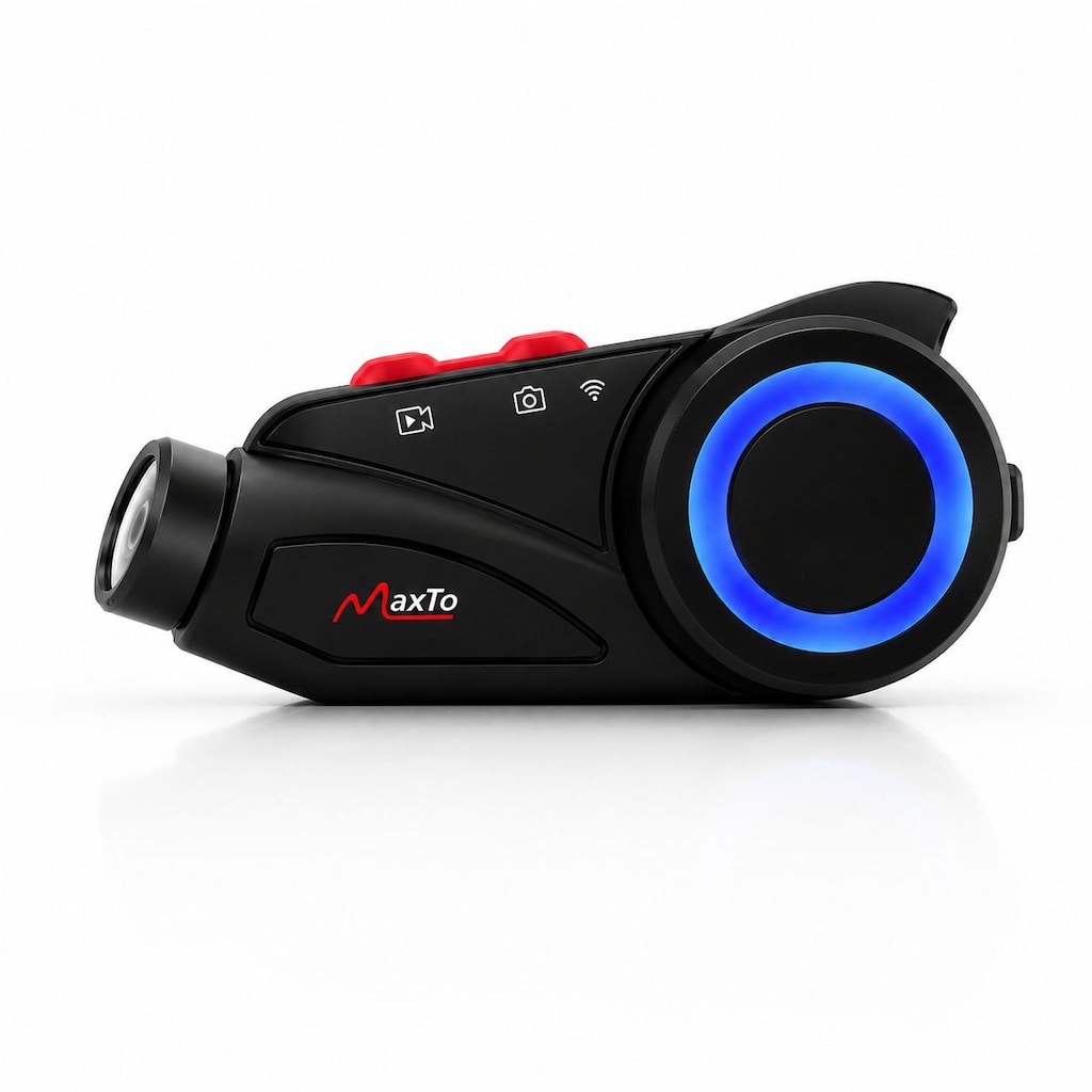 MAXTO M3S 2K Bluetooth Kask Kamerası Intercom Wi-Fi IP67 Su Geçirmez - 13