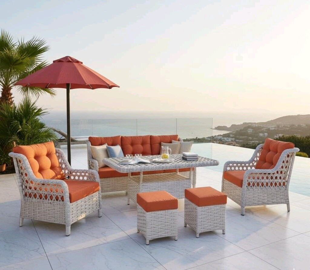 bahçe koltuk takımı, rattan mobilya - 2