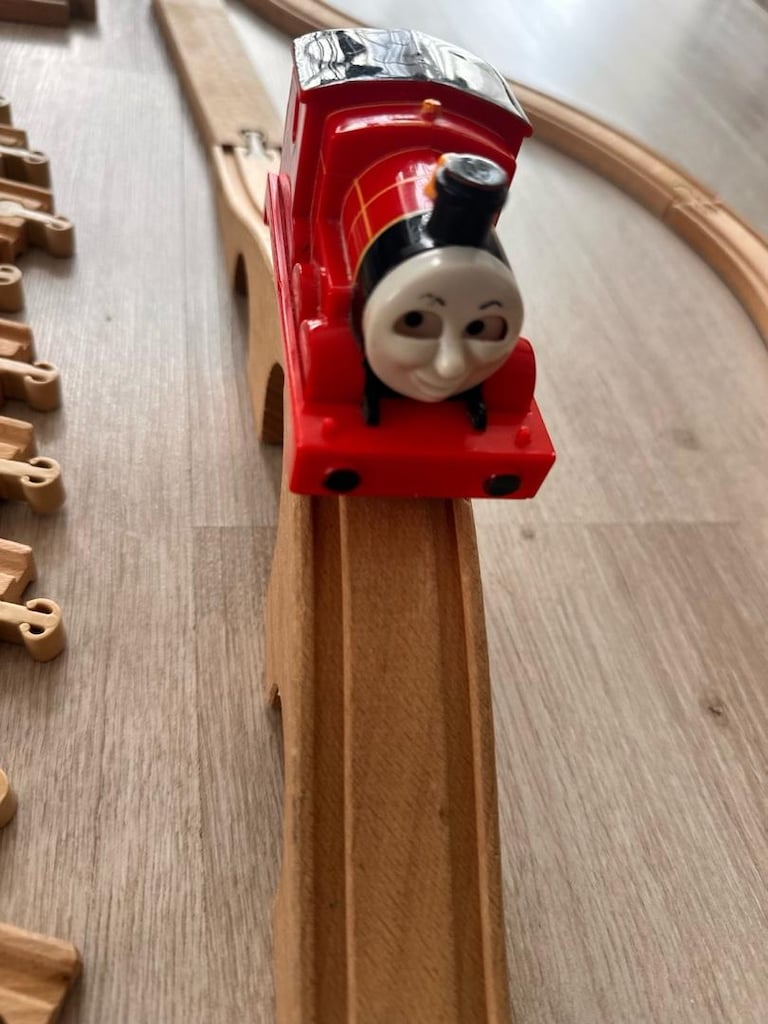 Ahşap Tren yolu seti+Thomas tren - 5
