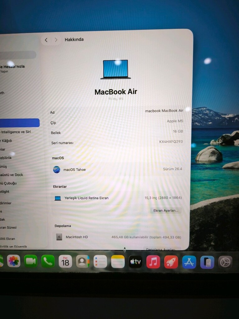 MACBOOK AİR M5 16.CB.RAM 512.CB.SSD 15.İNC .17.AY GARANTİLİ Sigortalı - 6