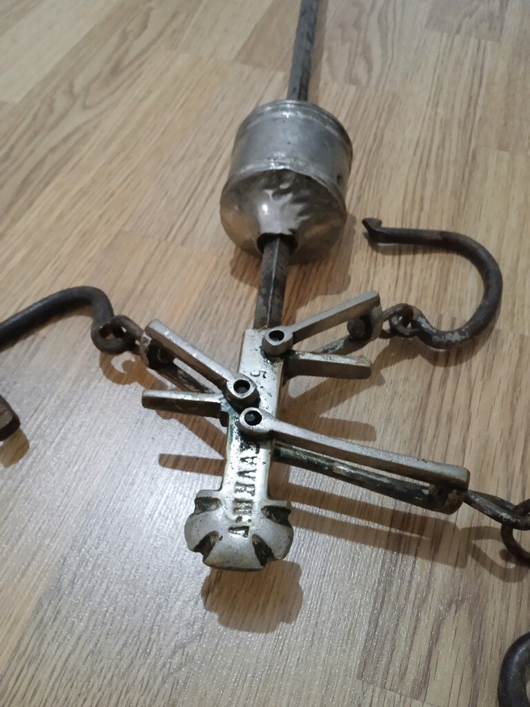 80x70 CM & 5-6 KG / KOLLEKSİYONLUK PİRİNÇ & METAL TERAZİ-OMUZ KANTARI - 9