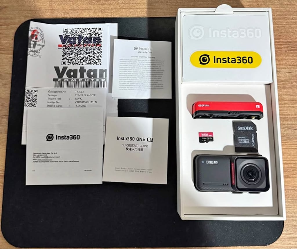 Insta360 One RS 4K Edition FULL SET – Faturalı Kutulu SD Kartlı
