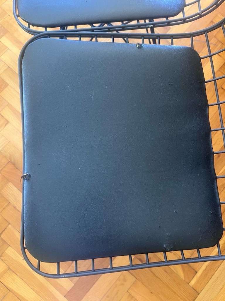 4’lü Siyah Deri Metal Sandalye - 6