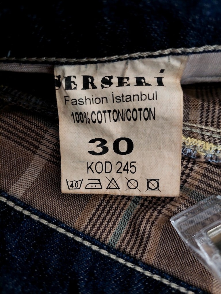 Denim yamalı kamuflaj batik desenli kargo Şort - 11