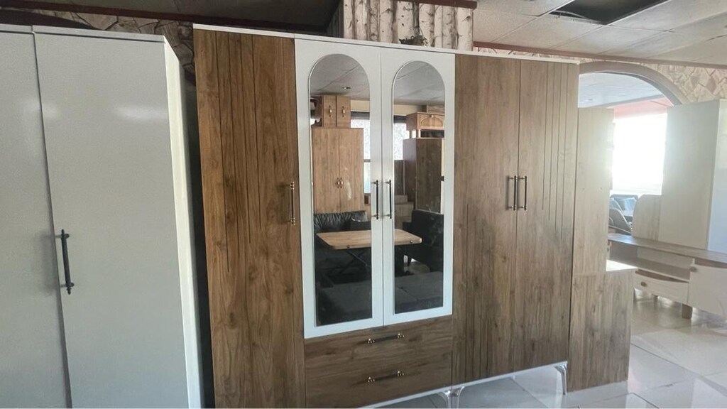 5 kapaklı elbise dolabı mdf - 5