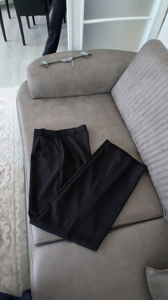 Bayan kumaş düz paça pantolon. - 7