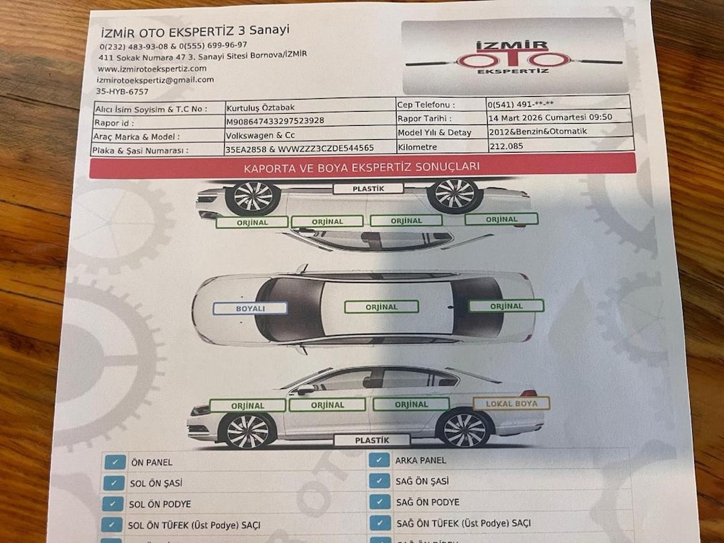 Değişensiz 1.5 Parça boyalı servis bakımlı 2012 CC 1.4TSI 160hp - 7