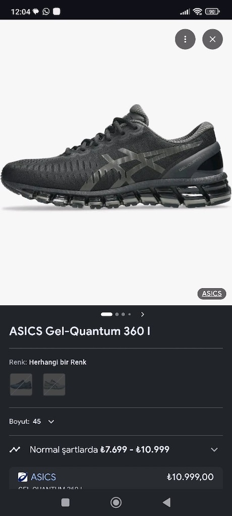 asics gel quantum 360i 44 numara - 7
