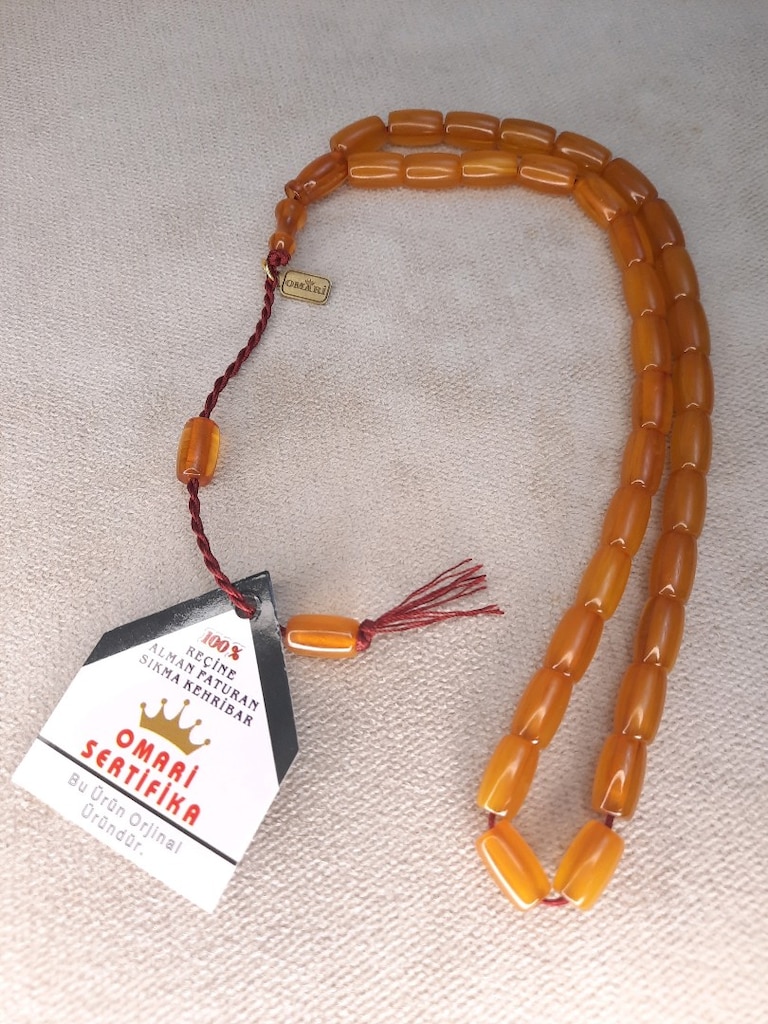 Osmanlı benzetme sıkma kehribar tesbih - 3