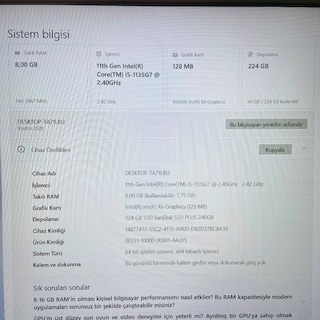 Dell vostro 3520 i5 1135G7 3.50Ghz SSD 256GB RAM 8GB DDR4 - 6