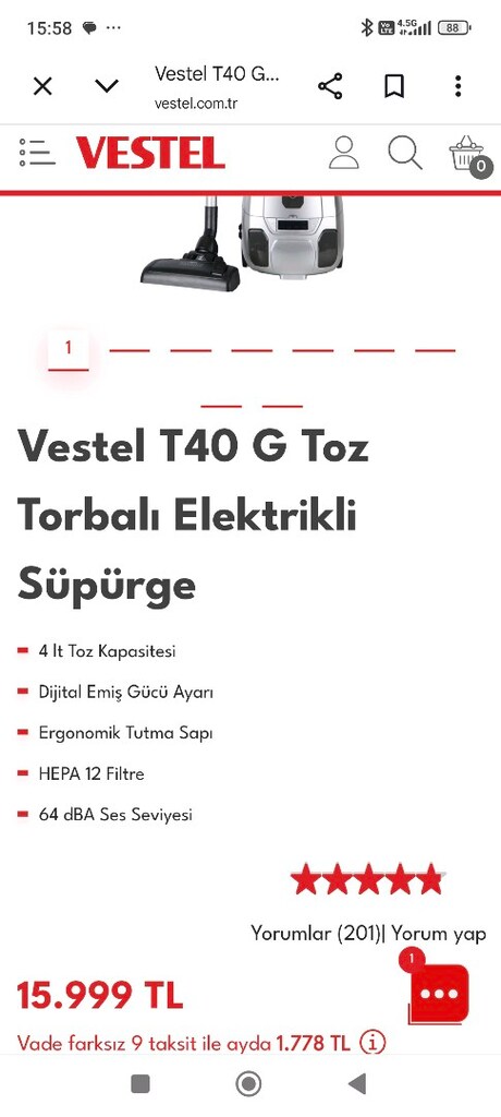 Vestel Elektrik süpürgesi - 2