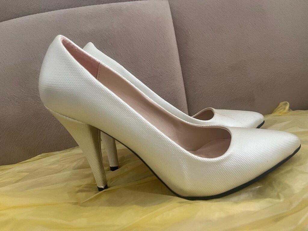 Krem Stiletto ayakkabı - 2