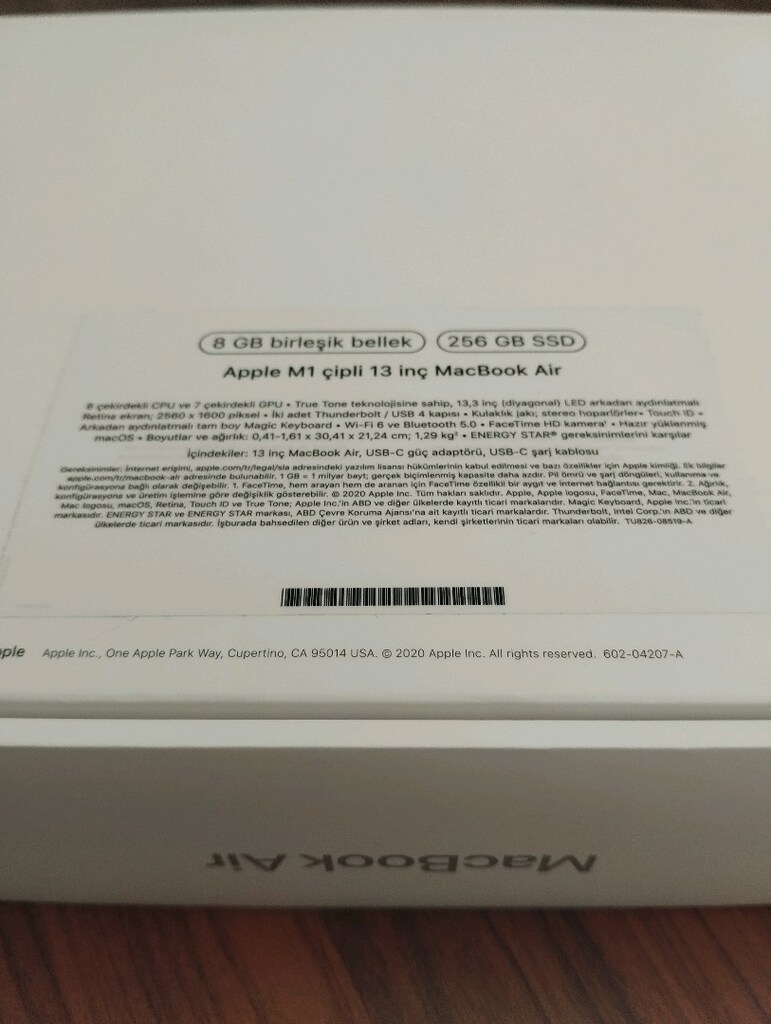 Apple Macbook Air M1 8gb 256 GB Dizüstü - 7