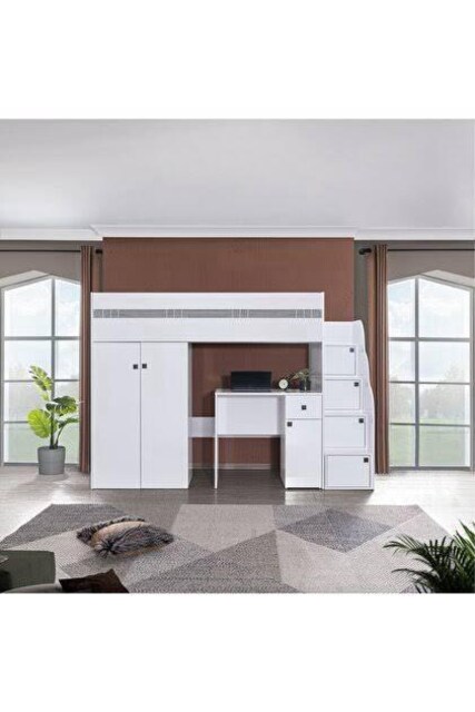 Sıfır Ayarında Ranza set Ranza+Dolap+Çalışma masası+Çekmeceli Merdiven