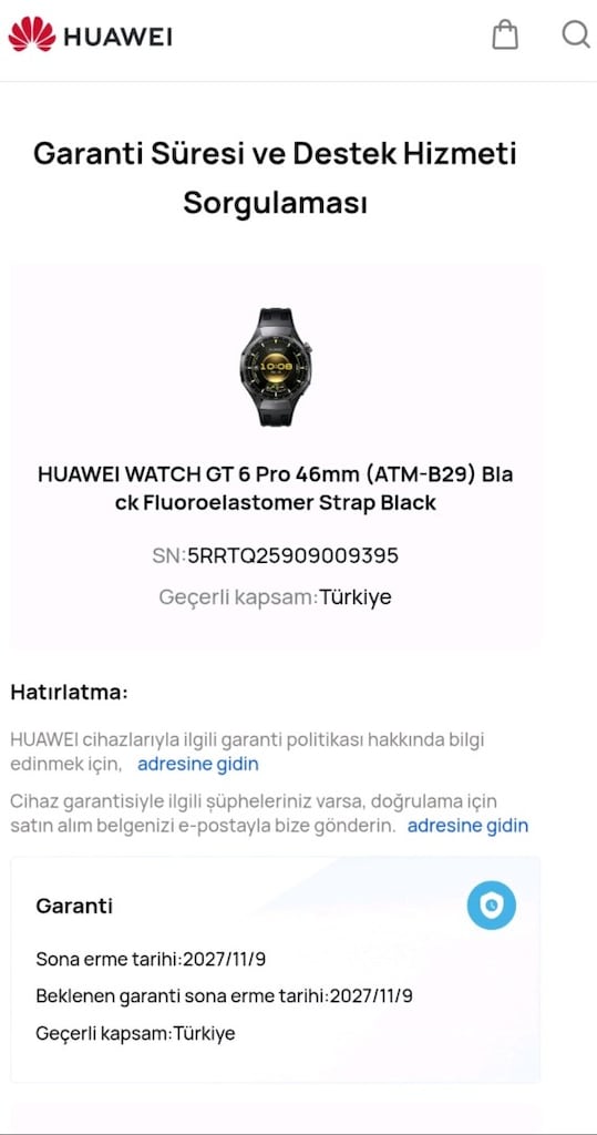 HUAWEİ WATCH GT 6 PRO 46mm 16 AY GARANTİLİ ORJİNAL HATASIZ - 10