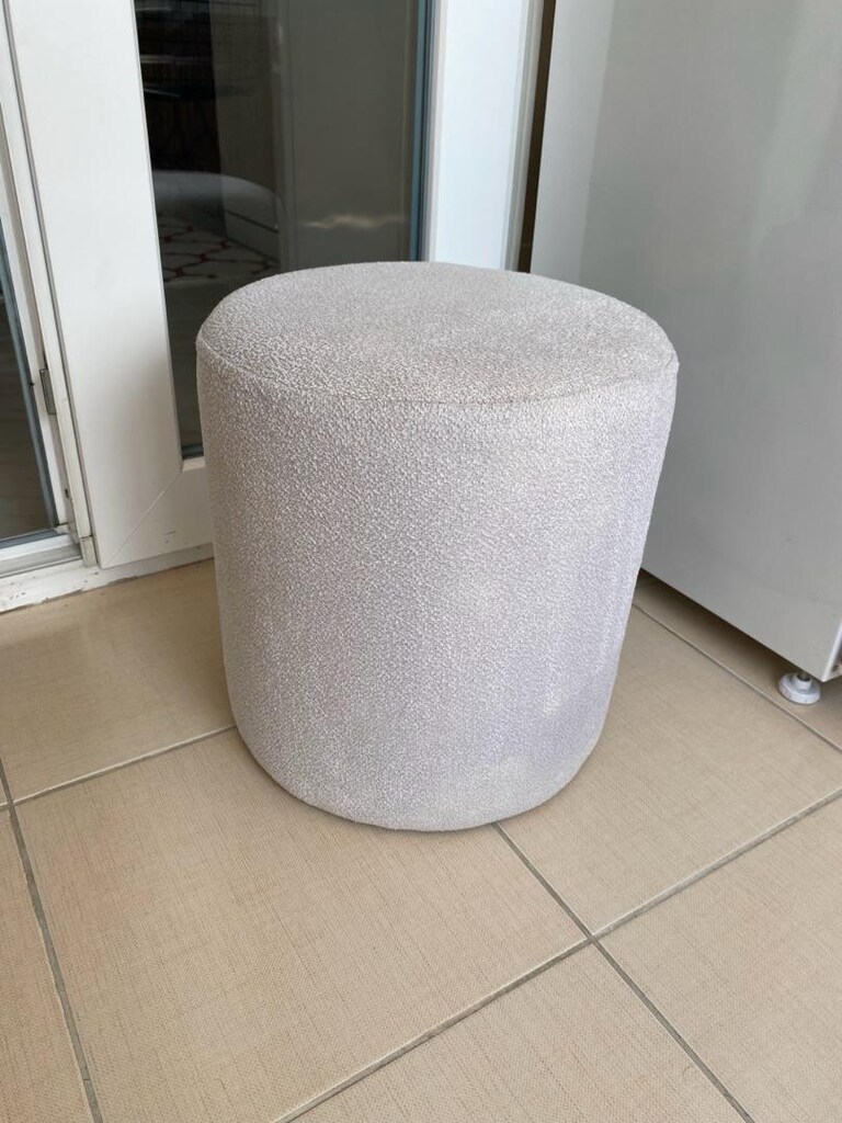 Puf Beyaz tedi kumaş - 2