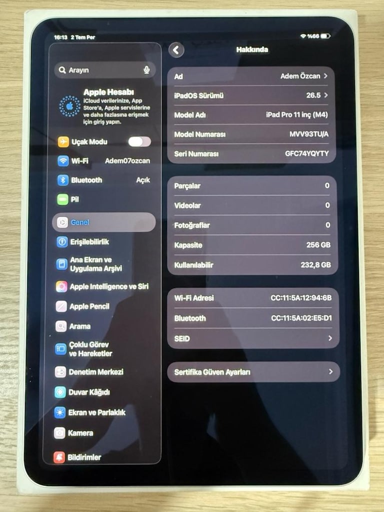 iPad Pro / M4 / 11 inç / 256 GB / Gümüş - 2