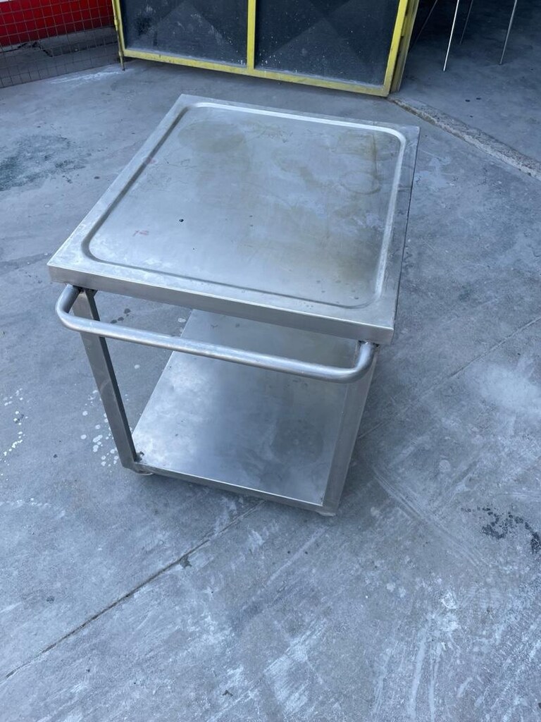 Krom paslanmaz servis arabası