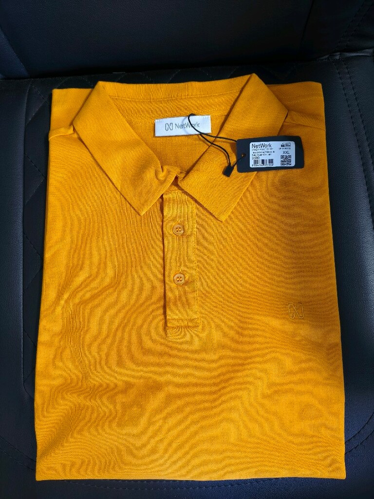 ORİJİNAL HARDAL RENGİ POLO YAKA NETWORK T-SHIRT! - 3