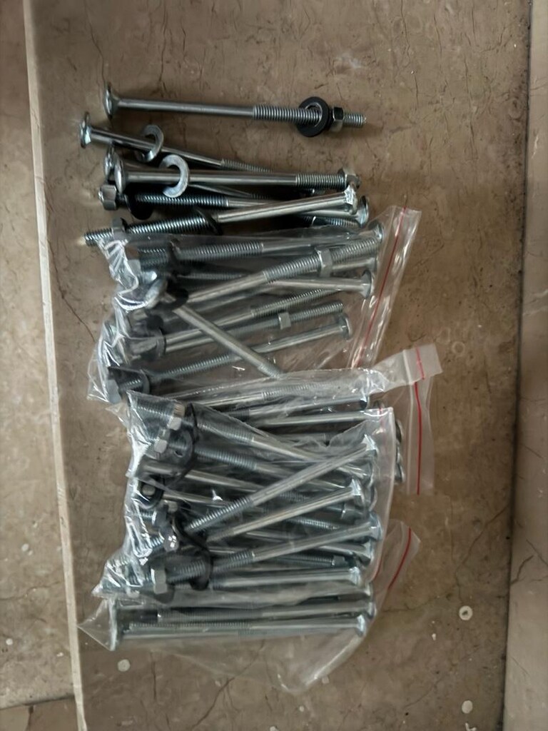 13 cm 13 lük saplama vida somun ve pul - 4