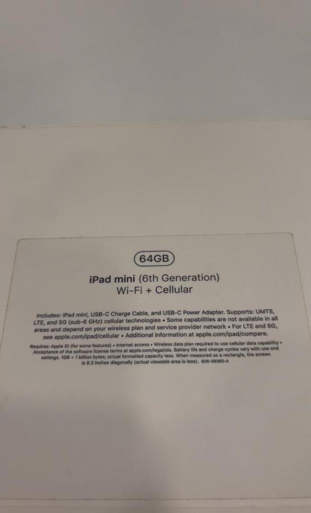 iPad Mini E simli %100 pil 6. nesil - 2