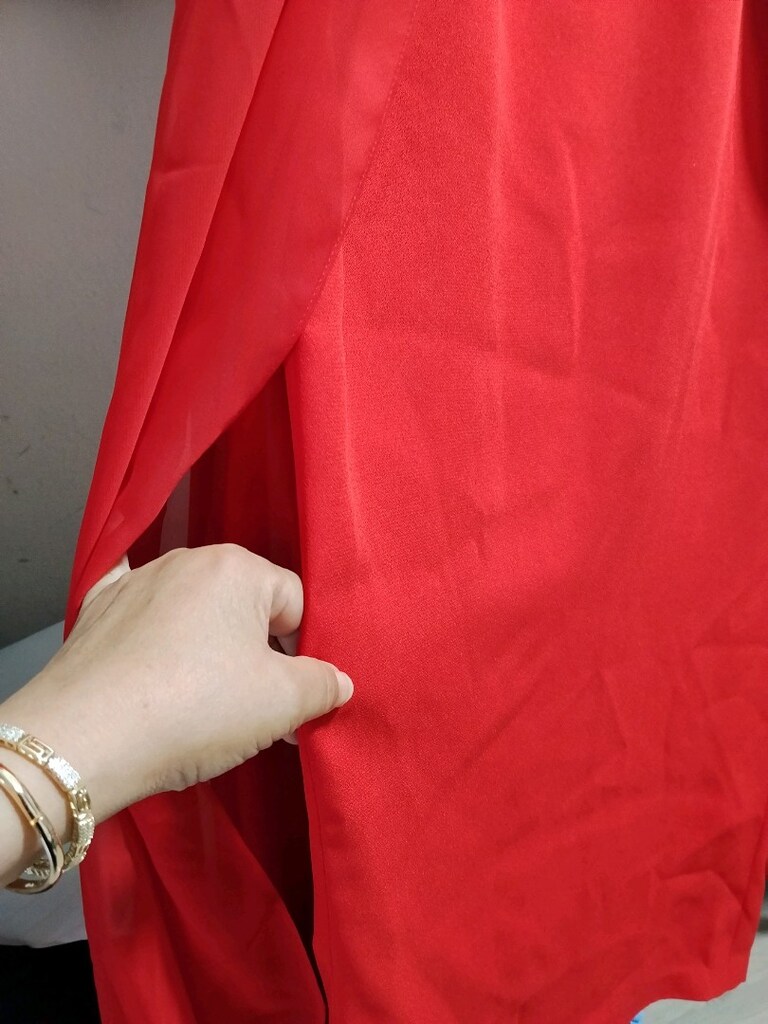 kırmızı işlemeli abiye elbise(karşıyaka) - 6