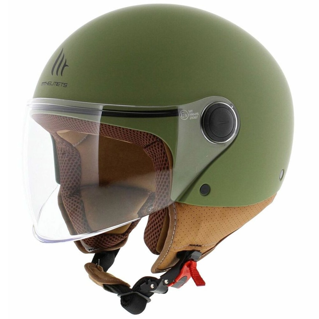 MT Helmets Street Yarım Motosiklet Kaskı Yeşil | MOTOROSSA