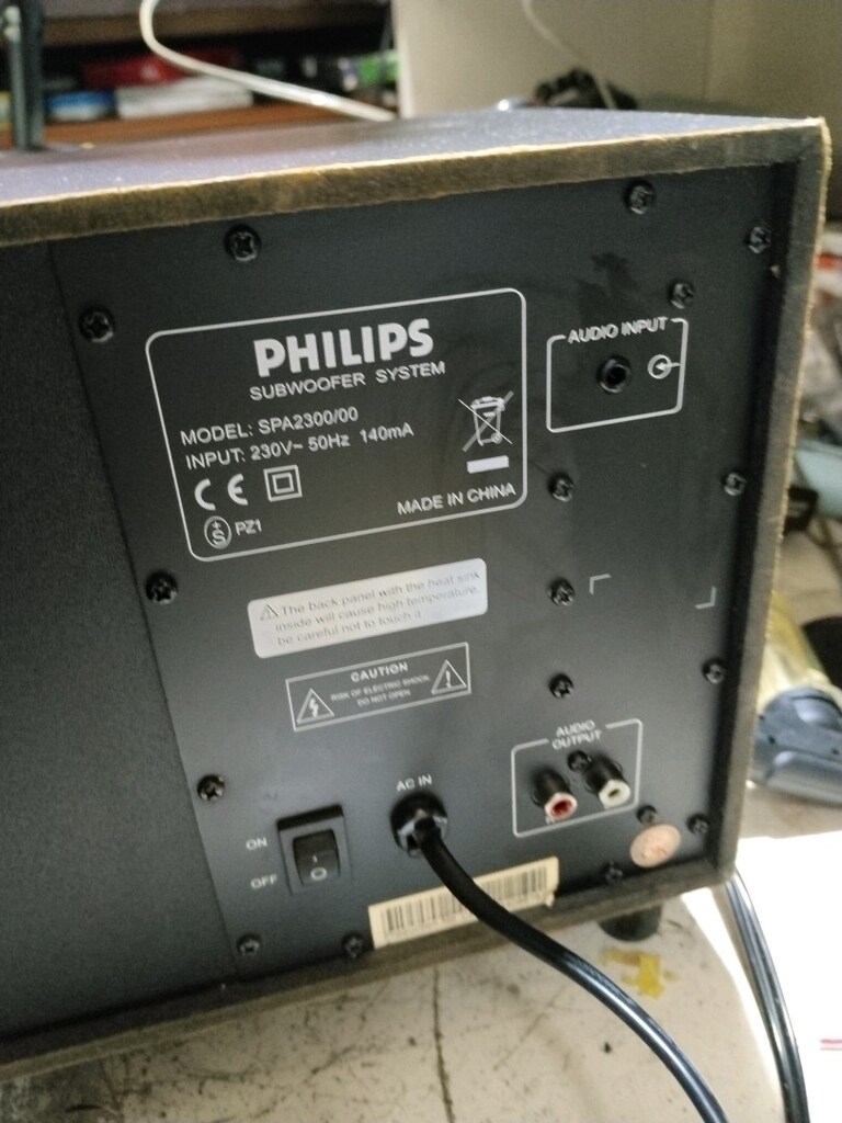 PHILIPS - SPA 2300 /00 MARKA VE MODEL NUMARALI SUBWOOFER 2+1 SISTEM - 4