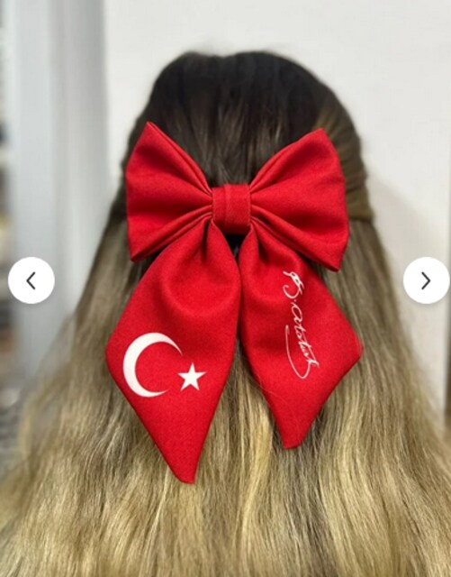 Türk Bayraklı Atatürk İmzalı Toka