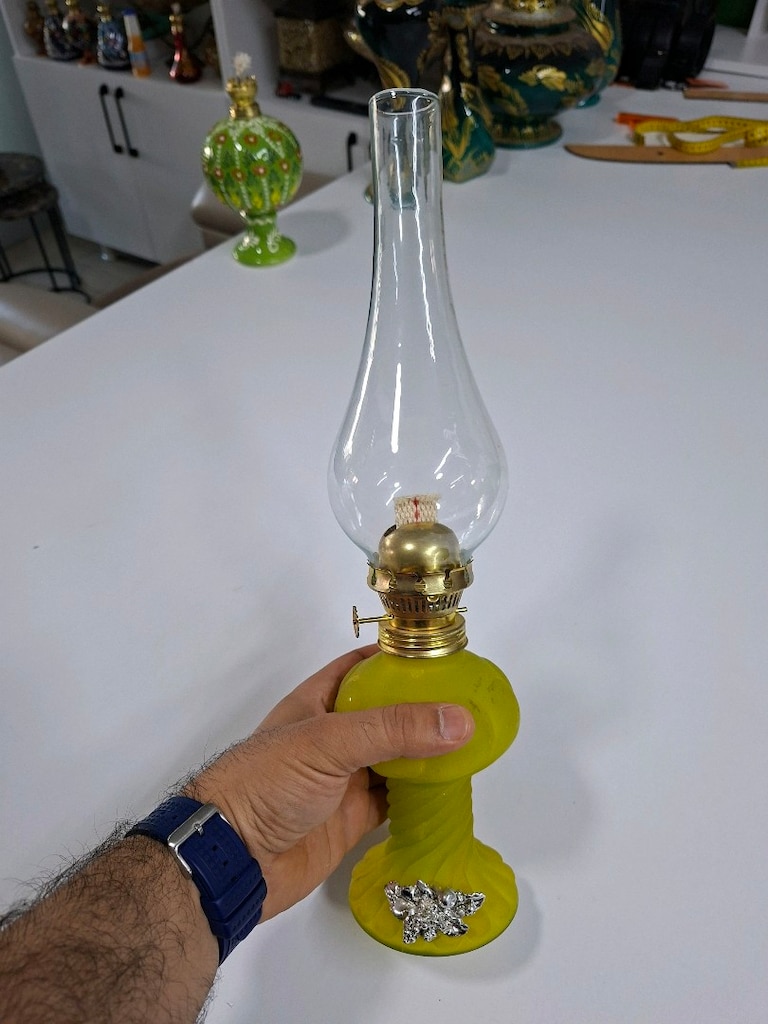 Vintage Burgulu Model Gaz lambası, - 2