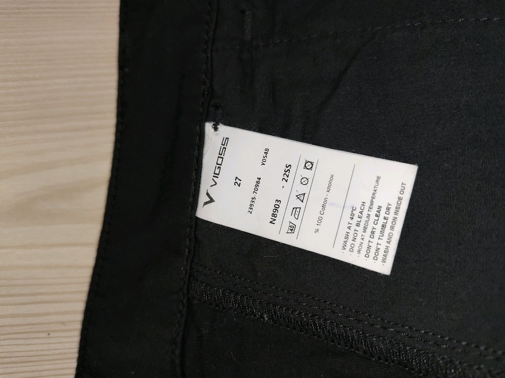 Siyah pamuklu baggy pantolon. - 5