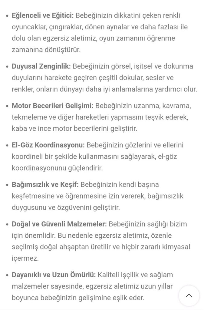 Doğal Ahşap Bebek Egzersiz Oyunu Aleti - 13