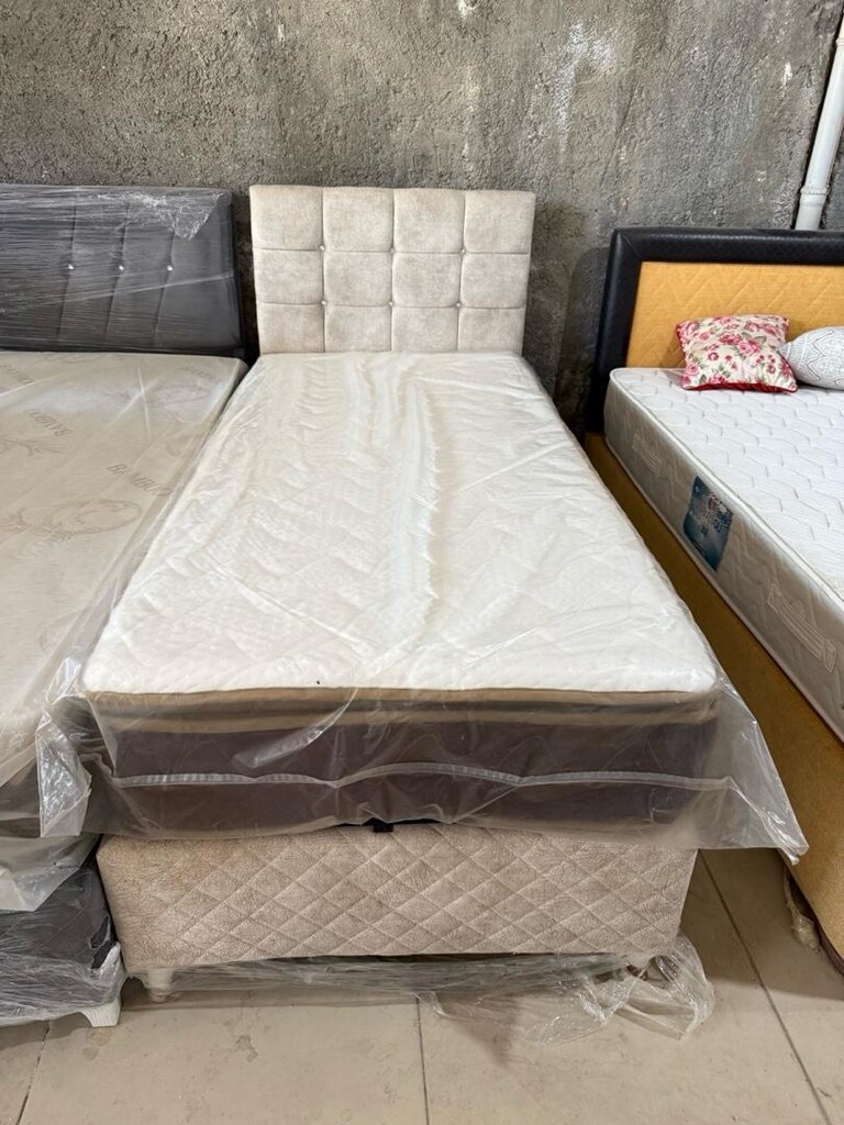 sıfır tek kişilik baza başlık yatak çelik kasa - 6