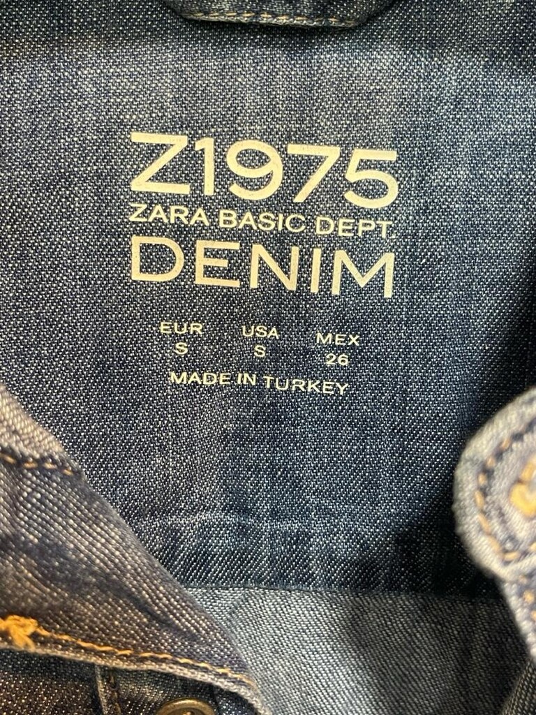 ZARA BASİC DENİM KOT ELBİSE - 5