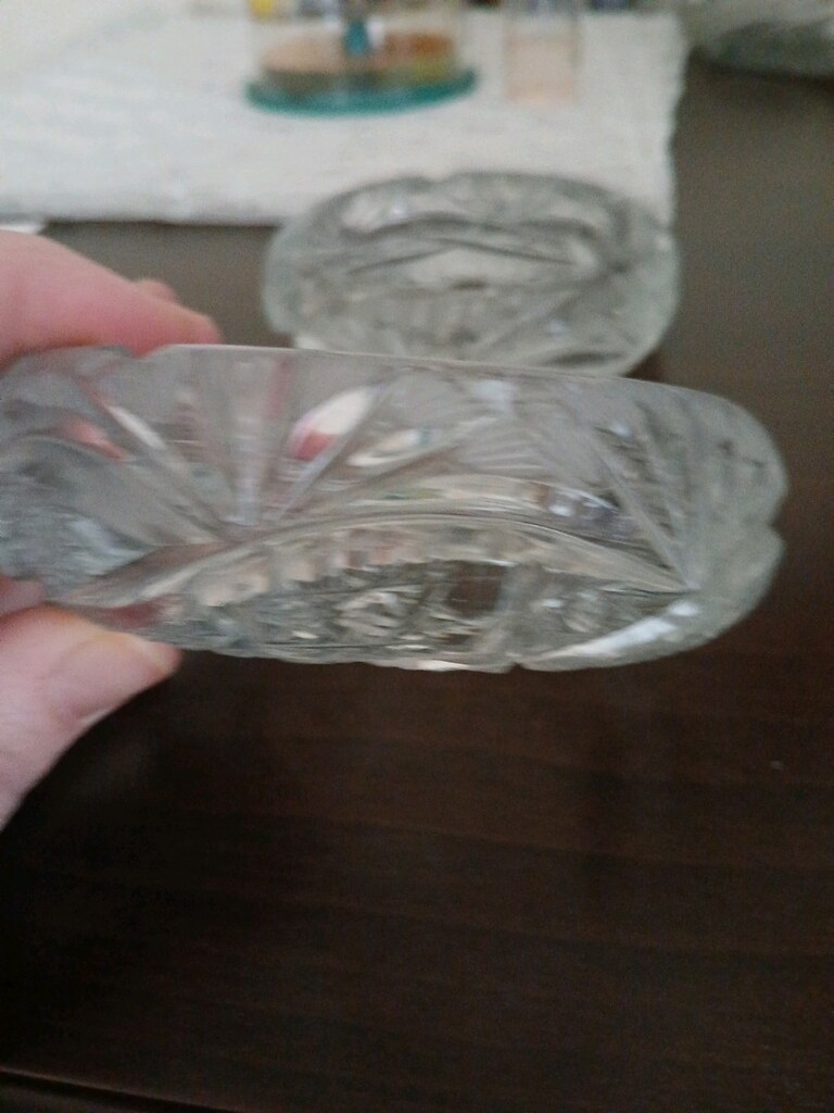 2 adet kristal küllük, vintage. - 4