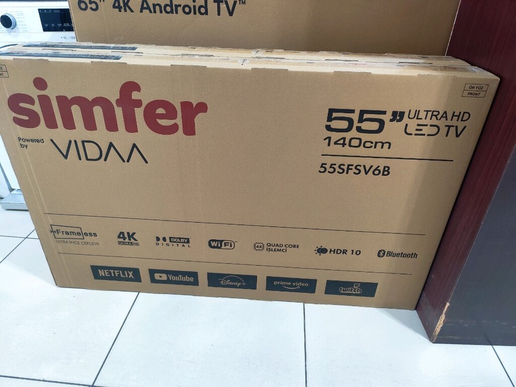 SİMFER 55 İNÇ 140 EKRAN 4K ULTRA HD DAHİLİ WİFİ UYDU Bluetooth sıfır - 2