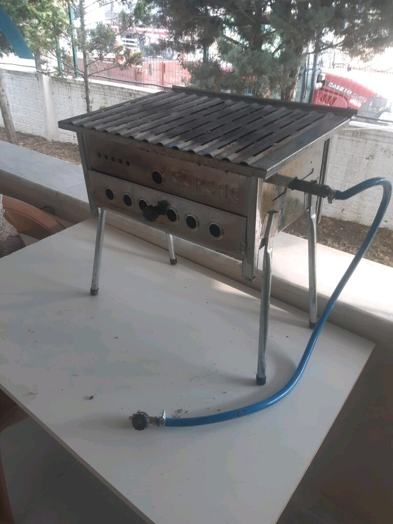 Büyük boy tüplü pratik lav taşlı dumansız mangal - 2