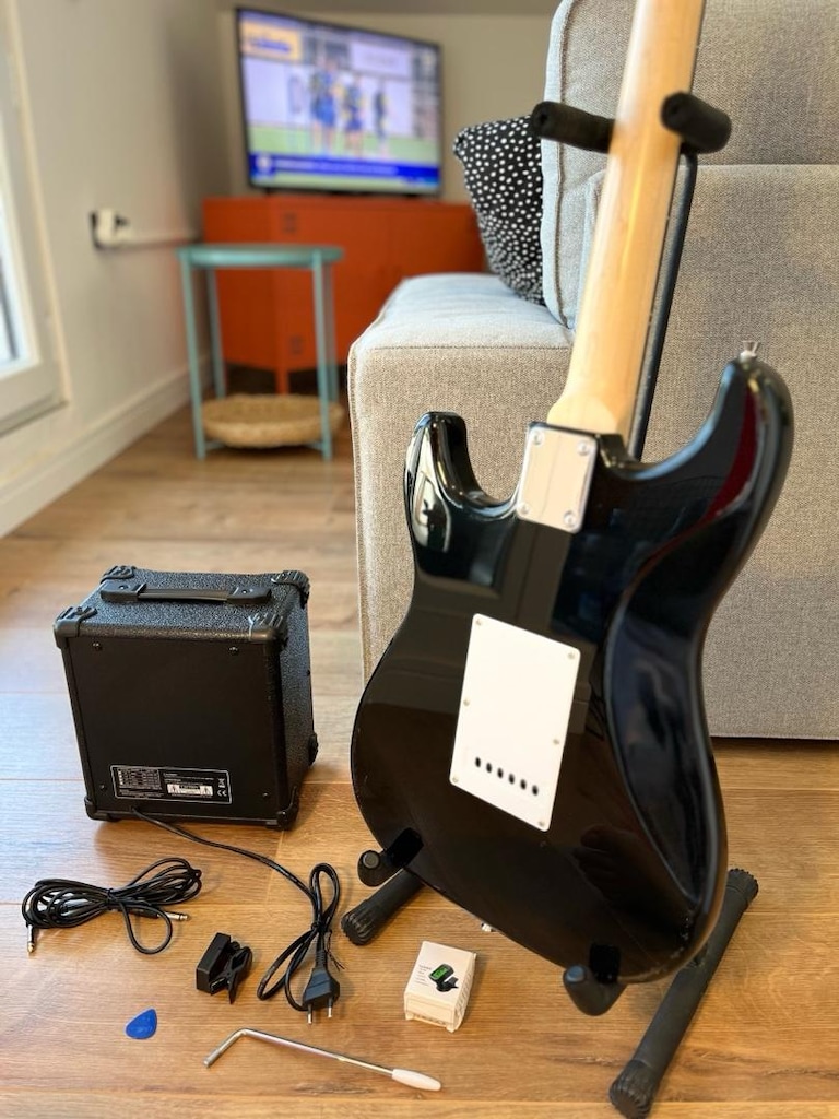 FULL SET MIDEX STRAT ELEKTRO GİTAR + G-15 AMFİ + VS... - 9