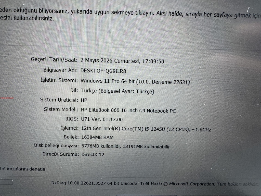 HP ELİTBOOK İ5 12. NESİL 16 GB RAM 256 NVME - 6