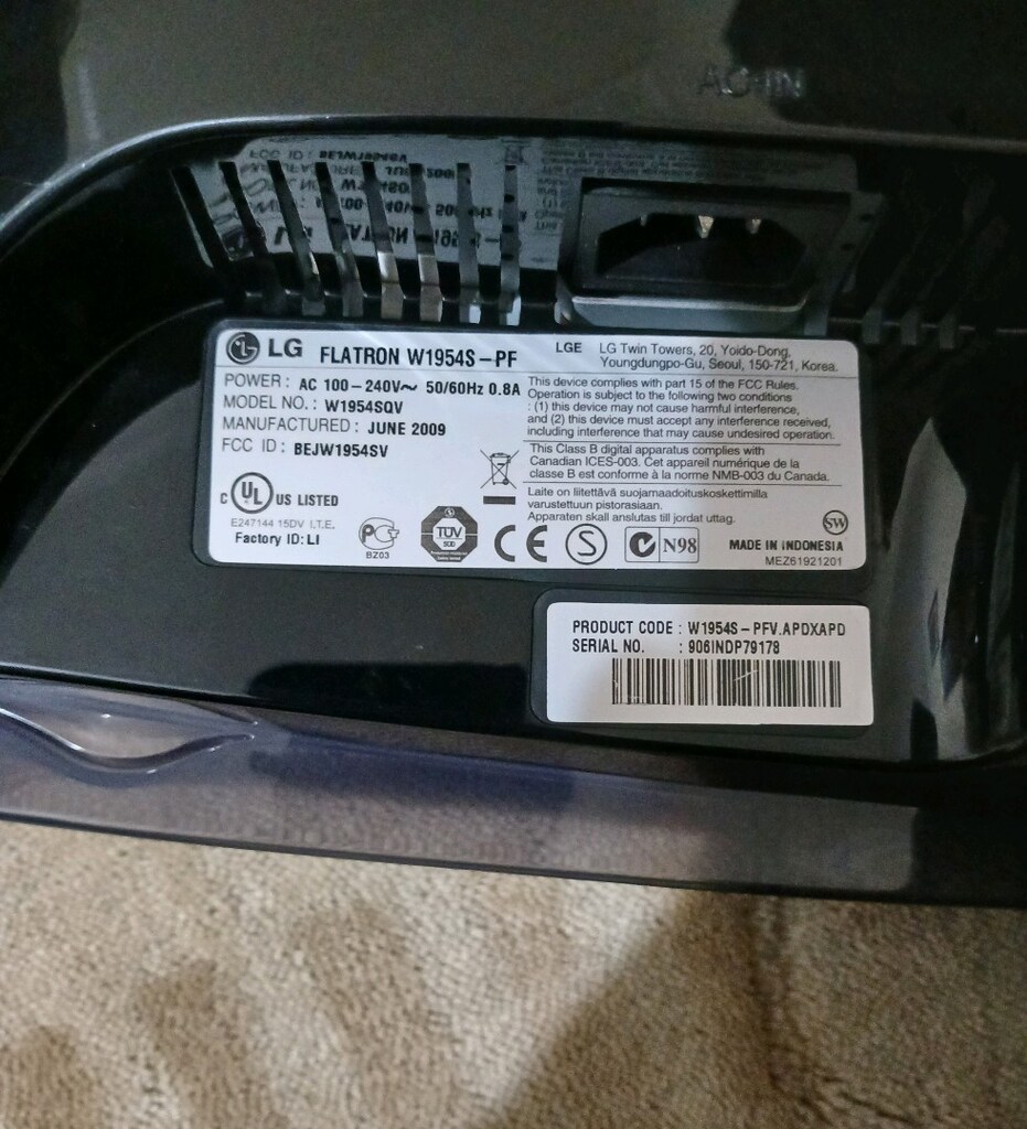 Lg Flatron W1954S-PF Lcd Monitör Açıklama Bölümünü Okuyunuz - 5