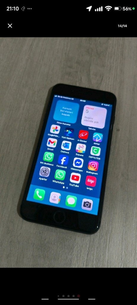İPHONE 8+PLUS 64GB PİL 100 HET AKSANI ÇALIŞIYOR TERTEMİZ SORUNSUZ - 13