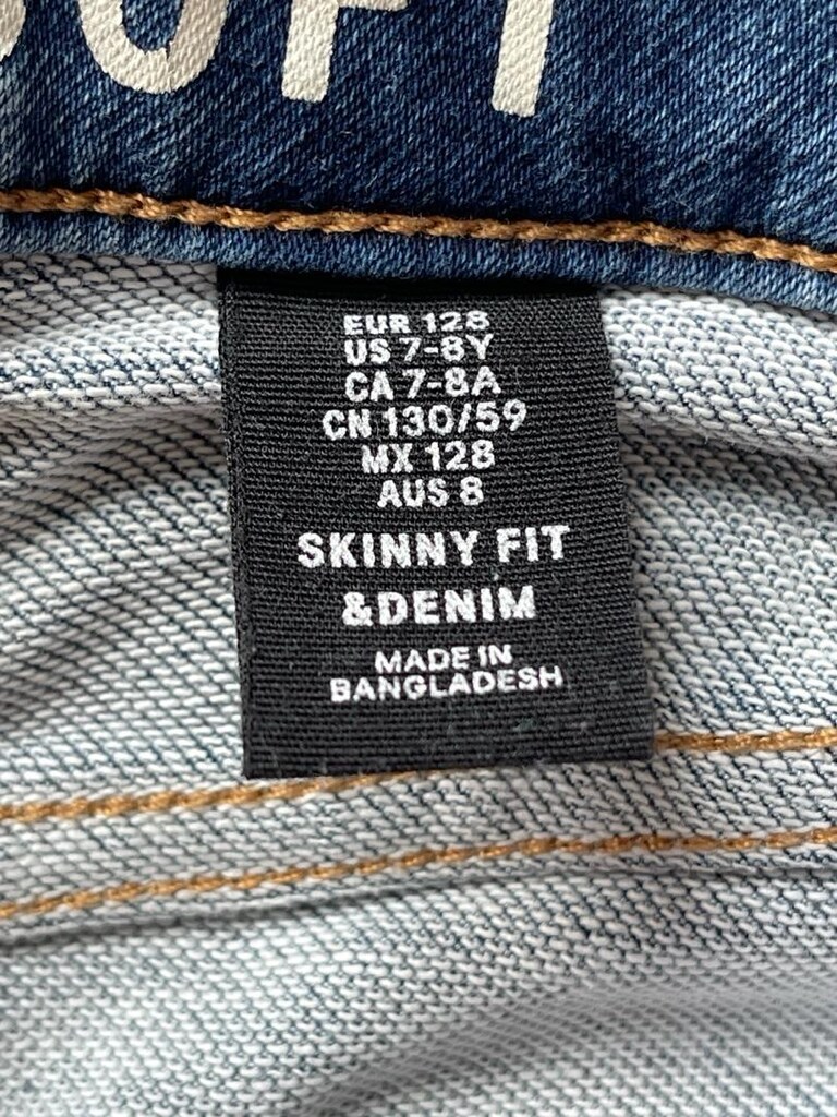 H&M 7-8 yaş skinny fit & denim KOT PANTOLON - 3