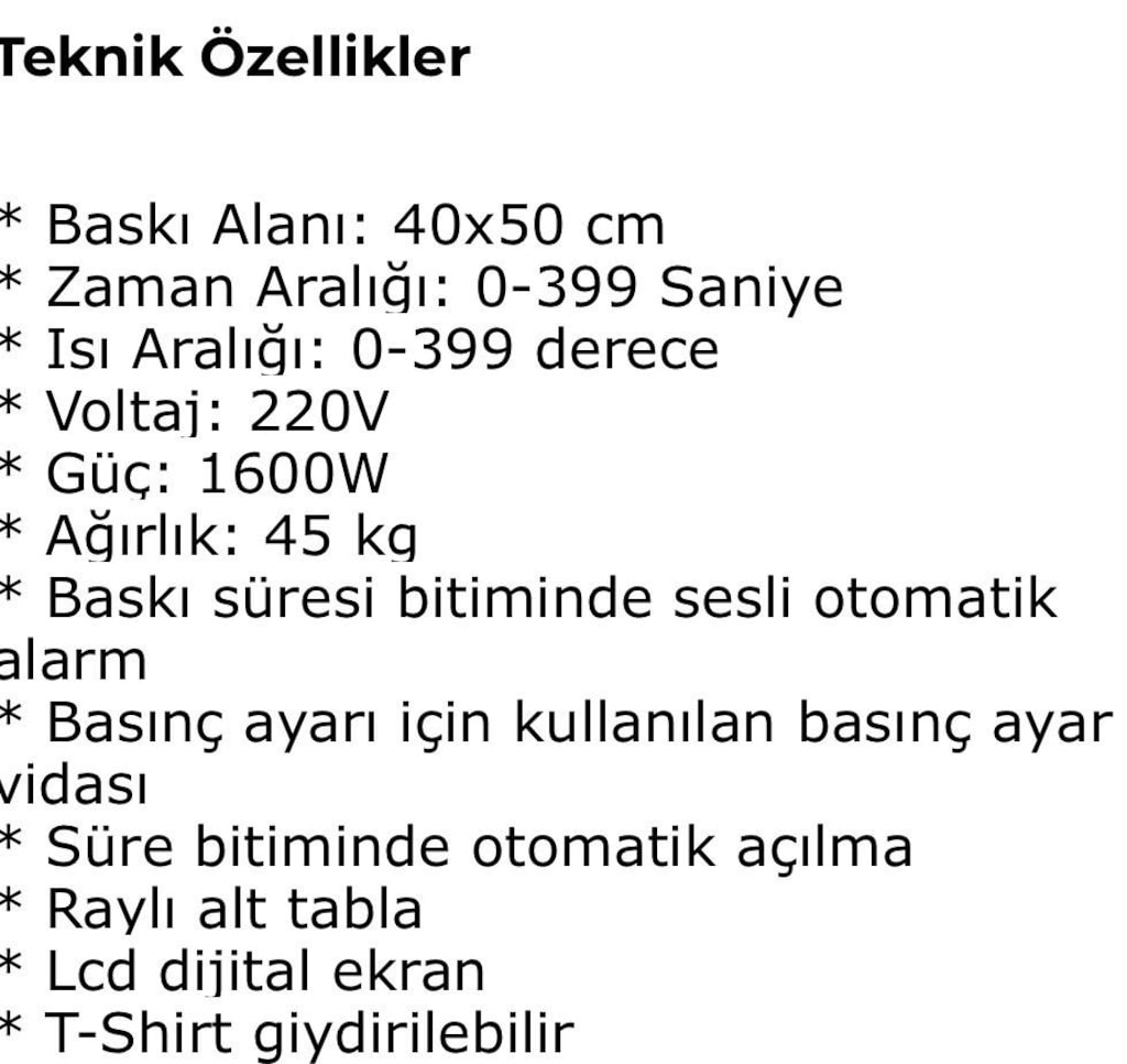 %20 Faturalı Tişört Transfer Baskı Makinesi (Presi) - 6