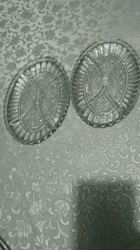 Paşabahçe, desenli kalın cam kayık tabak 2 li - 8