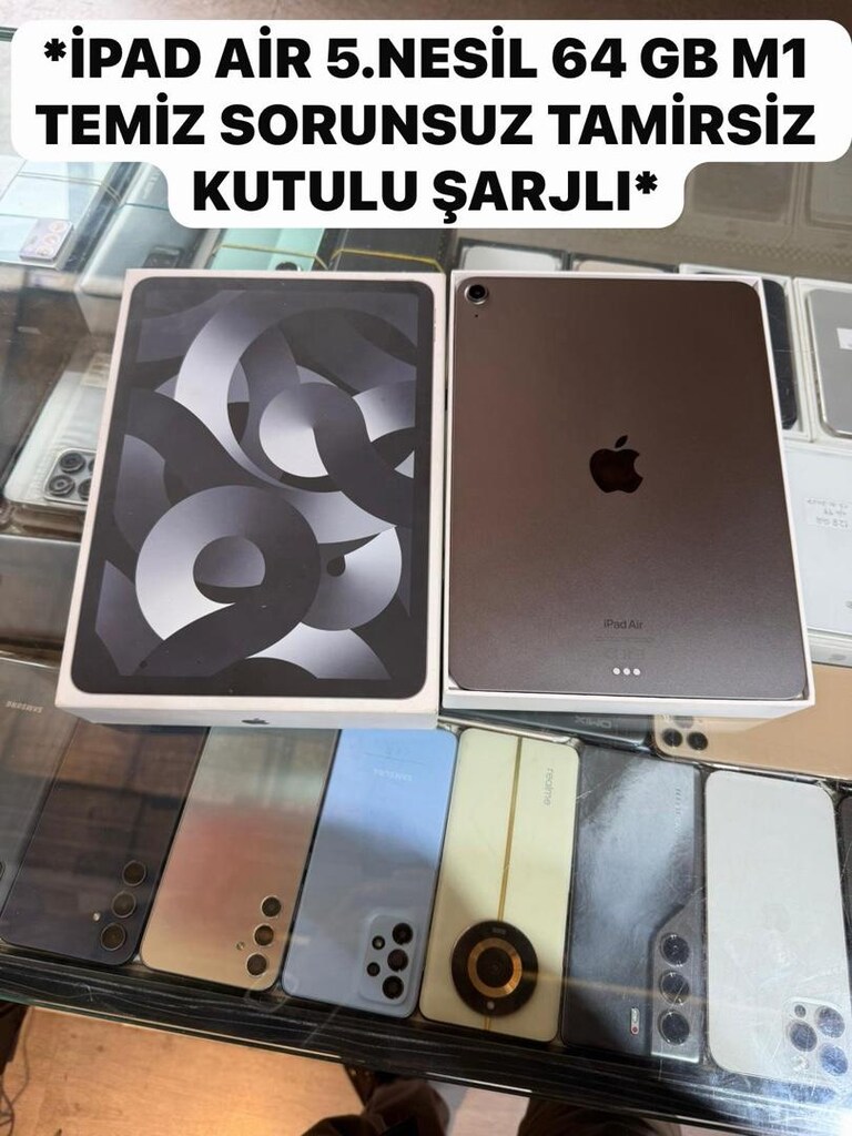 *İPAD AİR 5.NESİL 64 GB M1 TEMİZ SORUNSUZ TAMİRSİZ KUTULU ŞARJLI* - 2