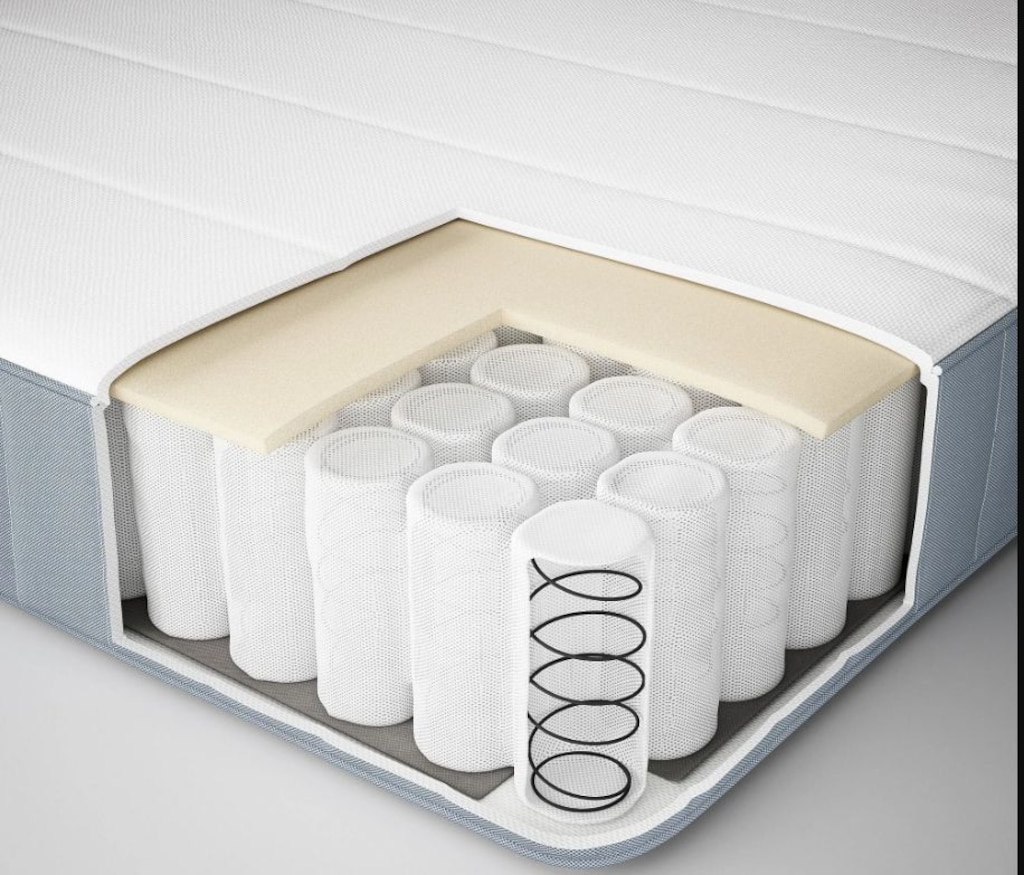 IKEA VESTERÖY TEK KİŞİLİK SERT YATAK AÇIK MAVİ 90x200 CM 2 ADET - 10